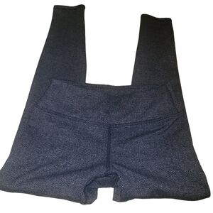 Kyodan Blue and Gray Herringbone Patterned Leggings S